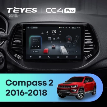 Штатная магнитола Teyes CC4 Pro 8/128 Jeep Compass 2 MP (2016-2018)