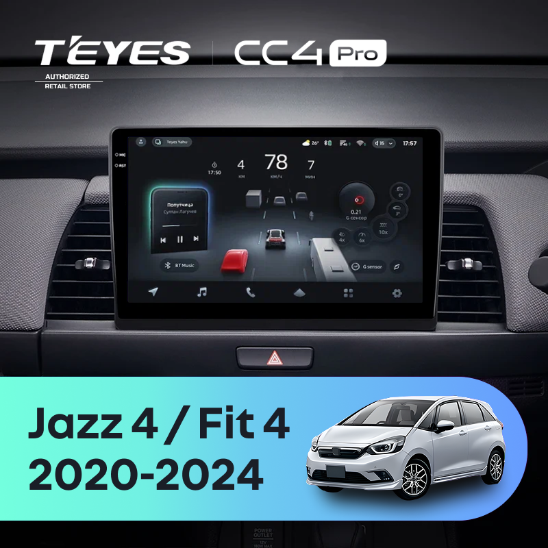 Штатная магнитола Teyes CC4 Pro 12/256 Honda Fit 4 (2020-2024) Тип-B Правый руль