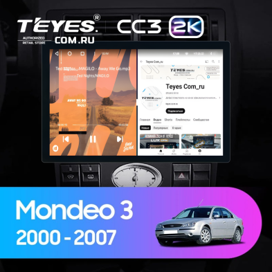 Штатная магнитола Teyes CC3 2K 6/128 Ford Mondeo 3 (2000-2007) F1 (13")