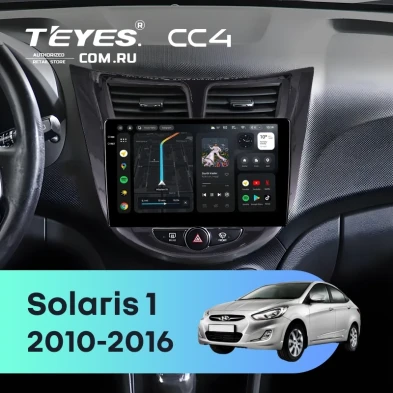 Штатная магнитола Teyes CC4 6/64 Hyundai Solaris 1 (2010-2016) F2 (черный глянец)