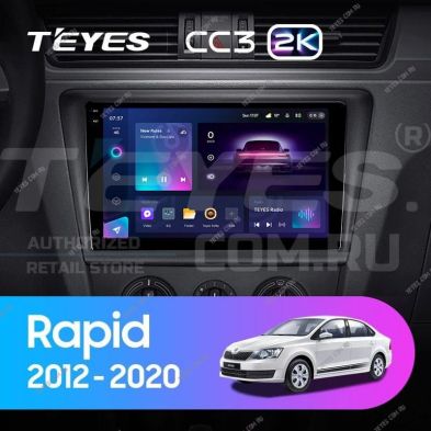 Штатная магнитола Teyes CC3 2K 4/64 Skoda Rapid NH3 NH1 (2012-2020) (10 inch Universal)