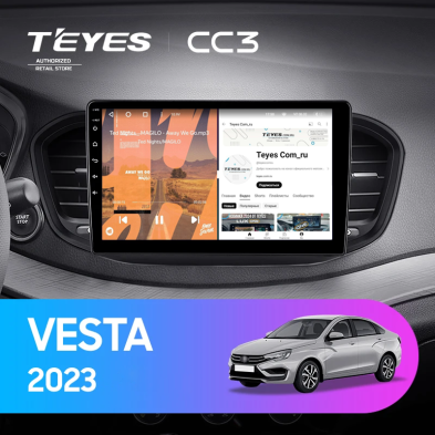 Штатная магнитола Teyes CC3 4/32 Lada Vesta 2023+ F2 Тип-A