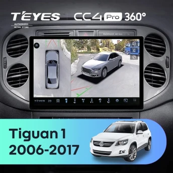 Штатная магнитола Teyes CC4 Pro 360 8/128 Volkswagen Tiguan 1 NF (2006-2016) F2 (11")