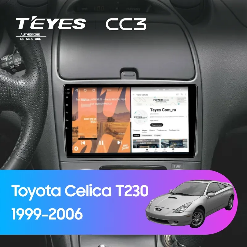 Штатная магнитола Teyes CC3 4/32 Toyota Celica T230 (1999-2006)