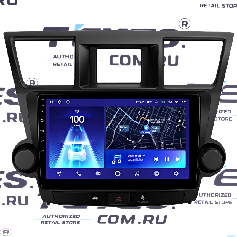 Переходная рамка Toyota Highlander 2 XU40 (2007-2013) F2 (10")