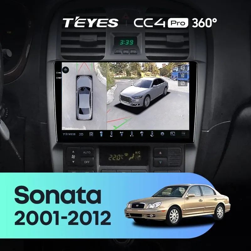 Штатная магнитола Teyes CC4 Pro 360 8/128 Hyundai Sonata EF рестайлинг (2001-2012)