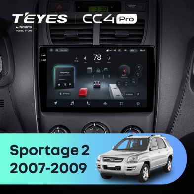 Штатная магнитола Teyes CC4 Pro 12/256 Kia Sportage 2 (2007-2009)