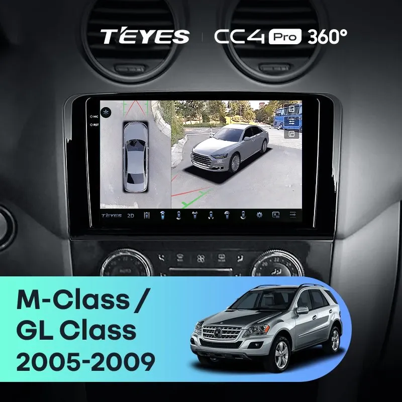 Штатная магнитола Teyes CC4 Pro 360 8/128 Mercedes-Benz ML-Class X164 (2005-2009) F2