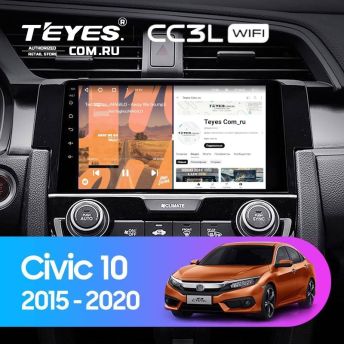 Штатная магнитола Teyes CC3L WiFi 2/32 Honda Civic 10 FC FK (2015-2020)