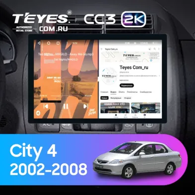 Штатная магнитола Teyes CC3 2K 6/128 Honda City 4 (2002-2008) (11")