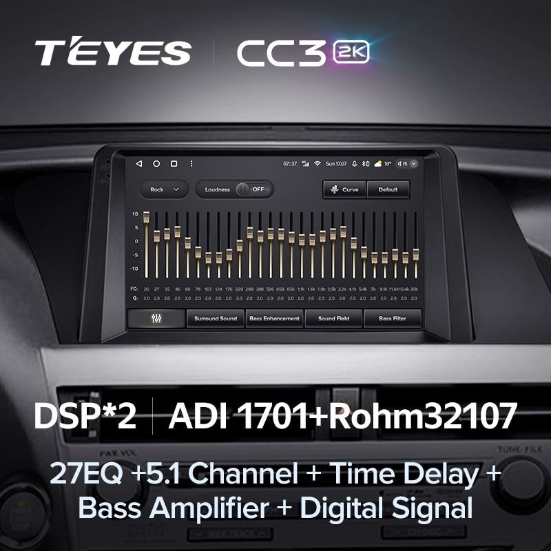 Штатная магнитола Teyes CC3 2K 4/64 Lexus RX270 RX350 RX450h AL10 3 (2008-2015) Тип-B