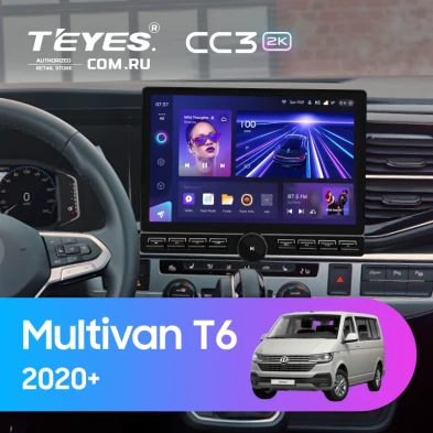 Штатная магнитола Teyes CC3 2K 6/128 Volkswagen Multivan (T6) 2020+ (13" с кнопками)