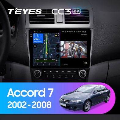 Штатная магнитола Teyes CC3 2K 6/128 Honda Accord 7 (2002-2008) F2