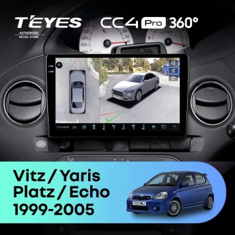 Штатная магнитола Teyes CC4 Pro 360 12/256 Toyota Echo (1999-2005) F2