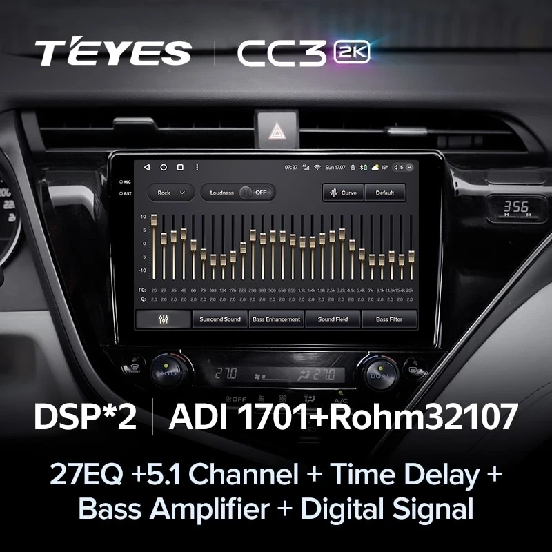 Штатная магнитола Teyes CC3 2K 360 6/128 Toyota Camry 8 XV 70 (2017-2020) F1