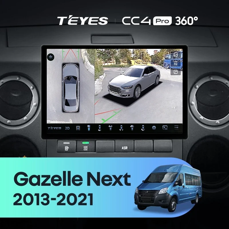Штатная магнитола Teyes CC4 Pro 360 8/128 GAZ Gazelle Next (2013-2021) F1 (11")