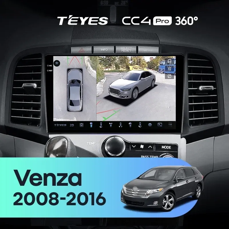 Штатная магнитола Teyes CC4 Pro 360 12/256 Toyota Venza (2008-2016)