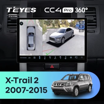 Штатная магнитола Teyes CC4 Pro 360 8/128 Nissan X-Trail T31 (2007-2015) (13")