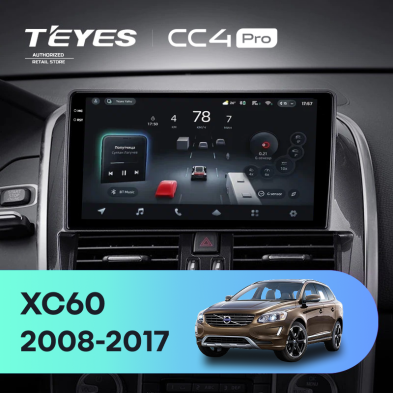 Штатная магнитола Teyes CC4 Pro 8/128 Volvo XC60 I 1 (2008-2017) Тип-A