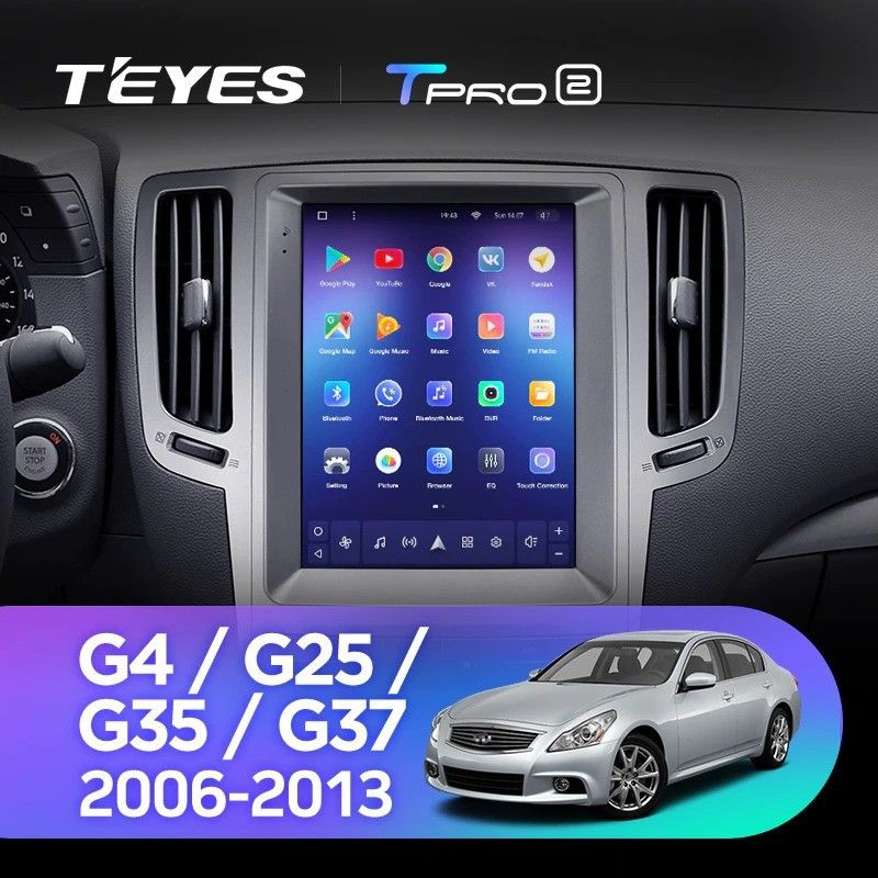 Штатная магнитола Tesla style Teyes TPRO 2 4/32 Infiniti G4 G25 G35 G37 (2006-2013)