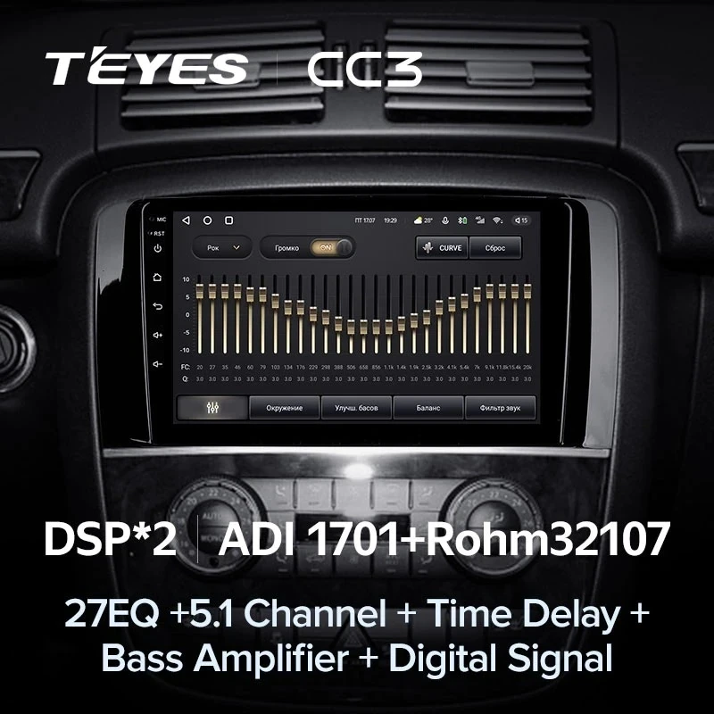 Штатная магнитола Teyes CC3 4/32 Mercedes-Benz R-Class W251 R280 R300 R320 (2005-2017) F2