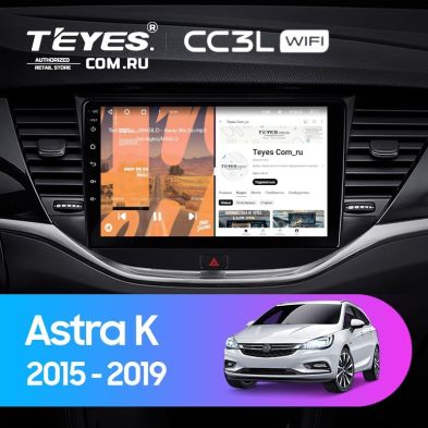 Штатная магнитола Teyes CC3L WiFi 2/32 Opel Astra K (2015-2019) Тип-A