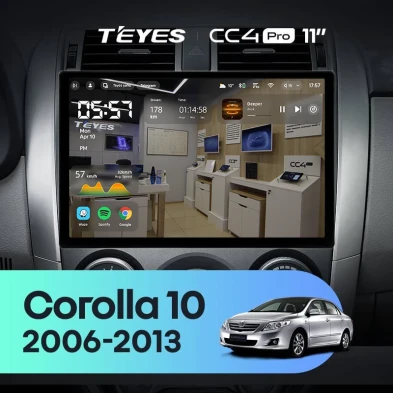 Штатная магнитола Teyes CC4 Pro 12/256 Toyota Corolla 10 E140 E150 (2006-2013) Тип-B (11")