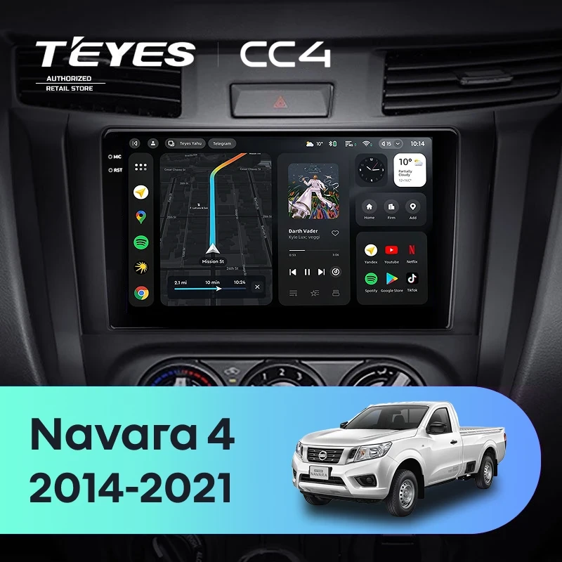 Штатная магнитола Teyes CC4 6/64 Nissan Navara D23 IV (2014-2021) Тип-B