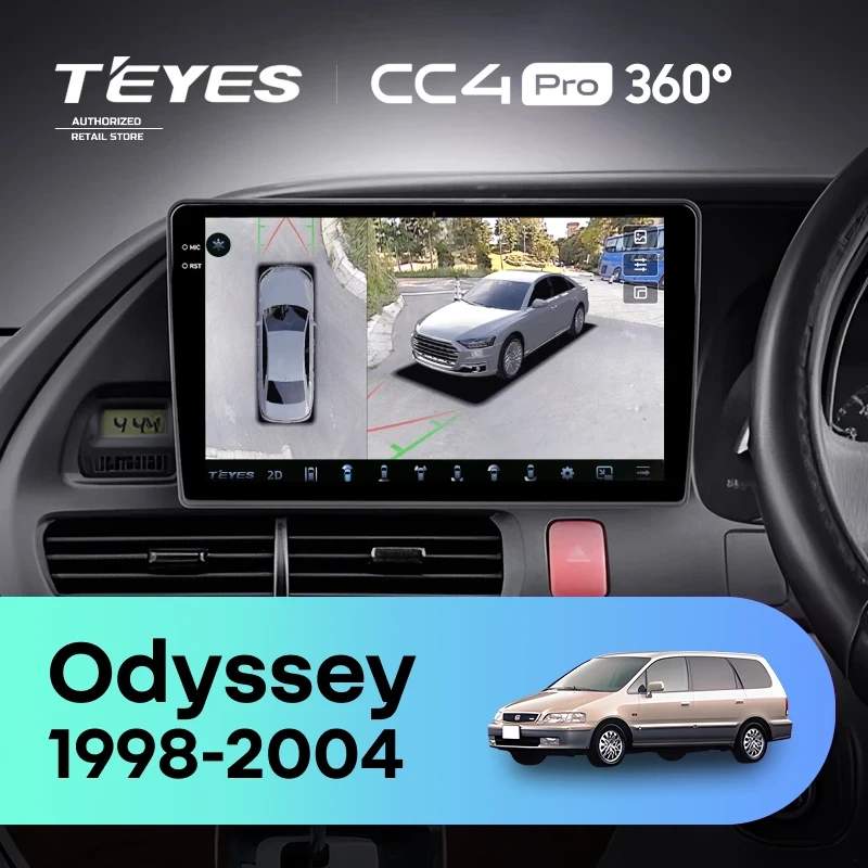 Штатная магнитола Teyes CC4 Pro 360 12/256 Honda Odyssey RL1 (1998-2004) Тип-B Правый руль