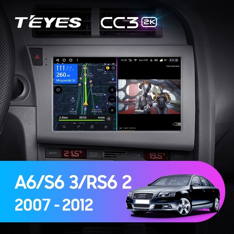 Штатная магнитола Teyes CC3 2K 360 6/128 Audi RS6 2 (2007-2012)