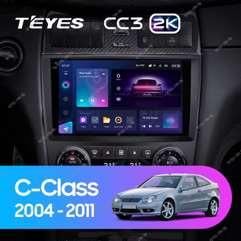 Штатная магнитола Teyes CC3 2K 4/32 Mercedes-Benz C-Class W203 CL203 C209 A209 (2004-2011)