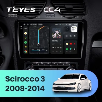 Штатная магнитола Teyes CC4 6/64 Volkswagen Scirocco (2008-2014) F1