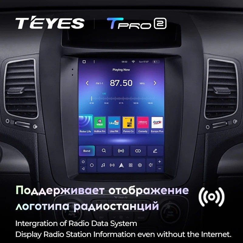 Штатная магнитола Tesla style Teyes TPRO 2 4/32 Kia Sorento 2 XM (2012-2021) HIGH F2