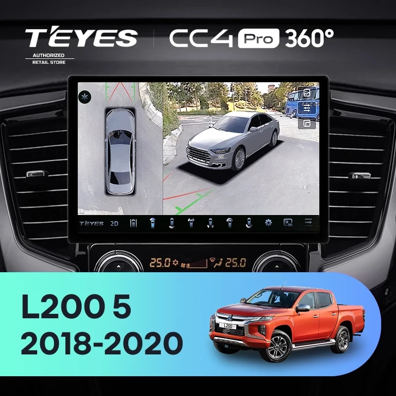 Штатная магнитола Teyes CC4 Pro 360 12/256 Mitsubishi L200 5 (2018-2020) F2 (11")