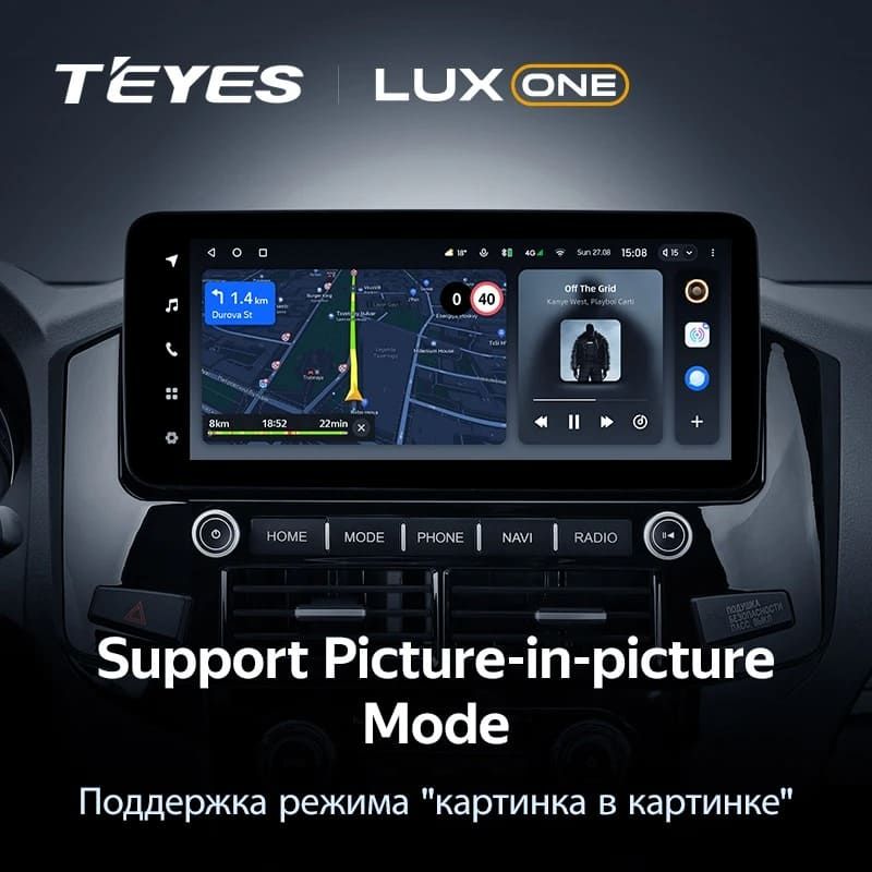 Штатная магнитола Teyes LUX ONE 4/32 Mitsubishi Pajero 4 V80 V90 (2006-2024) Тип-C