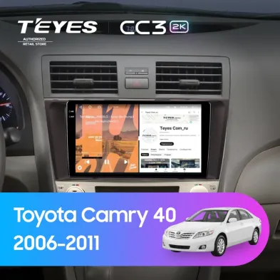 Штатная магнитола Teyes CC3 2K 4/64 Toyota Camry 6 XV 40 (2006-2011) F3 (черная)