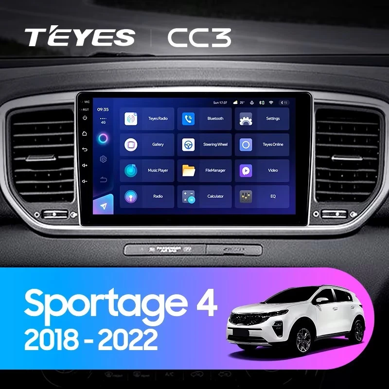 Штатная магнитола Teyes CC3 4/32 Kia Sportage 4 QL (2018-2022) Тип-B