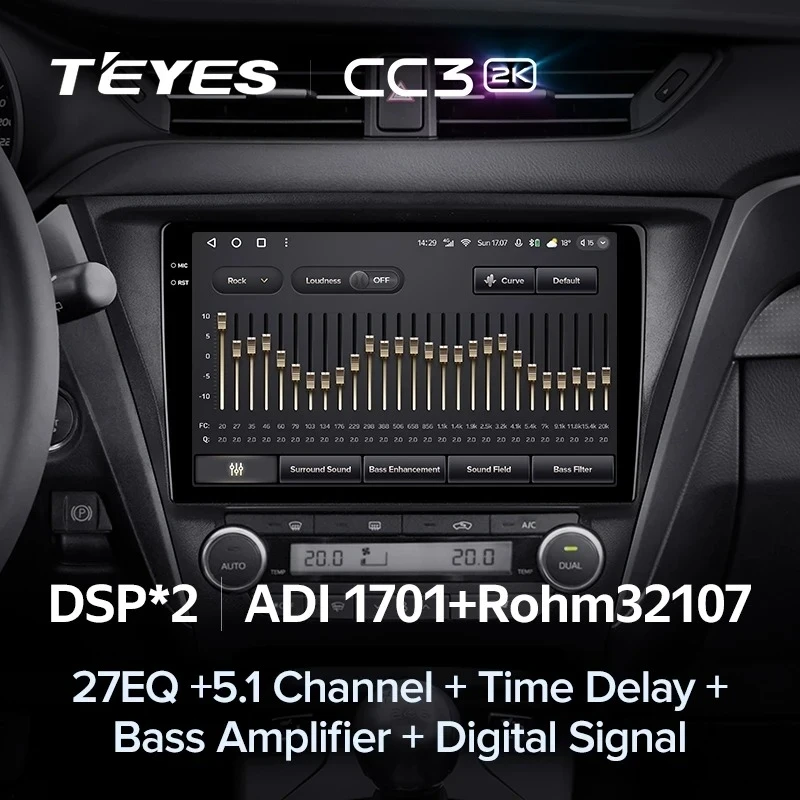 Штатная магнитола Teyes CC3 2K 360 6/128 Toyota Avensis 3 (2015-2018) F2