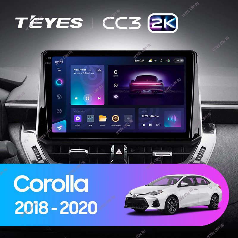 Штатная магнитола Teyes CC3 2K 360 6/128 Toyota Corolla 12 (2018-2020) Тип-A