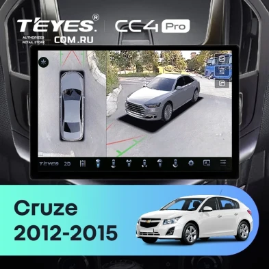 Штатная магнитола Teyes CC4 Pro 360 12/256 Chevrolet Cruze J300 J308 (2012-2015) F2 (13") (черная)