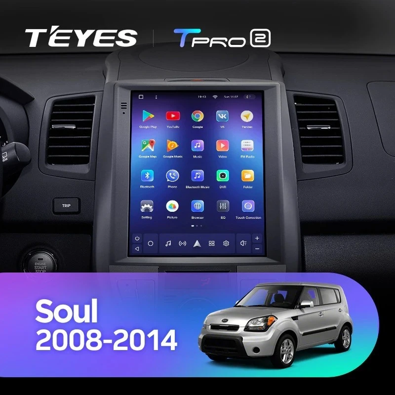 Штатная магнитола Tesla style Teyes TPRO 2 4/32 Kia Soul 1 AM (2008-2014)