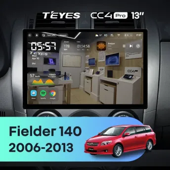Штатная магнитола Teyes CC4 Pro 8/128 Toyota Corolla Fielder 140 (2006-2013) Тип-B (13")