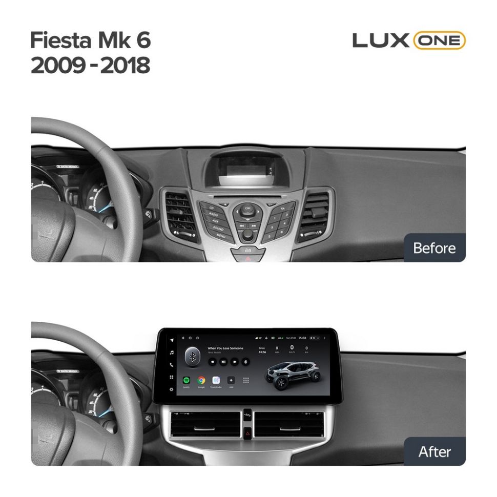 Переходная рамка Ford Fiesta Mk 6 (2013-2018) Тип-B (12,3")