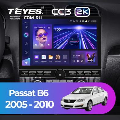 Штатная магнитола Teyes CC3 2K 6/128 Volkswagen Passat B6 (2005-2010) (13" с кнопками)