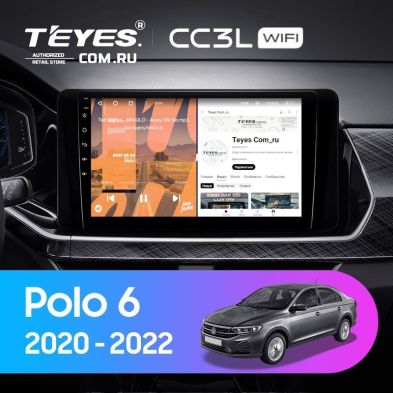 Штатная магнитола Teyes CC3L WiFi 2/32 Volkswagen Polo Mk6 (2020-2022) F3