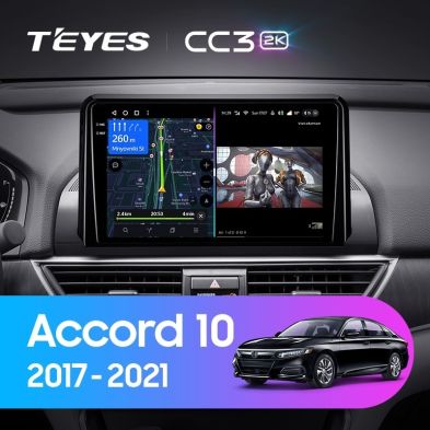Штатная магнитола Teyes CC3 2K 6/128 Honda Accord 10 CV (2017-2021) Тип-A