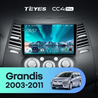 Штатная магнитола Teyes CC4 Pro 8/128 Mitsubishi Grandis 1 (2003-2011) F2