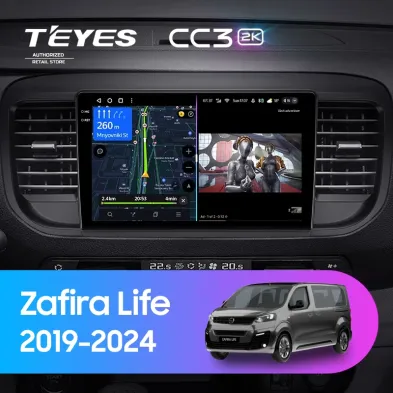 Штатная магнитола Teyes CC3 2K 360 6/128 Opel Zafira Life (2019-2024)