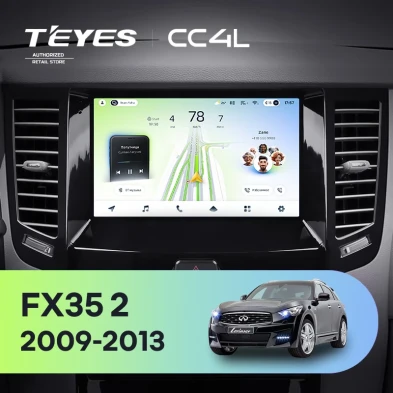 Штатная магнитола Teyes CC4L 6/64 Infiniti FX35 2 (2009-2013) Тип-A