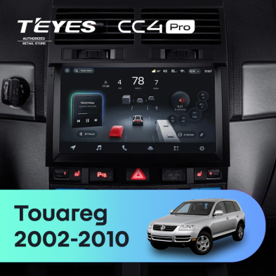 Штатная магнитола Teyes CC4 Pro 12/256 Volkswagen Touareg GP (2002-2010) F2